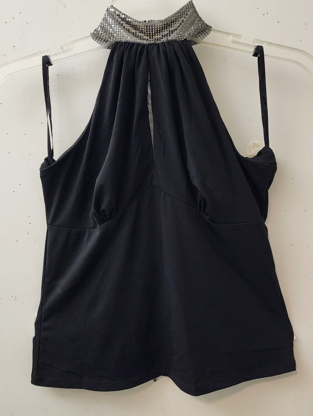 Express Chainmail Halter M Black Chain/Back Hearts Whimsigoth Rock Indie Sleaze